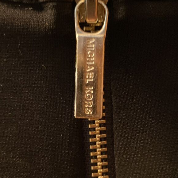 Michael Kors Classic Women’s 3/4 Sleeve Shift Dress Black Size M Zipper Back - Picture 4 of 5